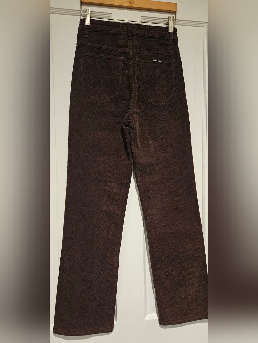 ROLLA'S Women's Straight Leg Corduroy Pants in Espresso - Picture 5 of 7